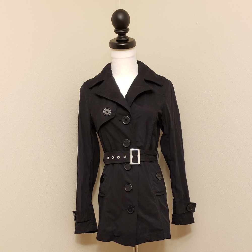 JouJou Black Trench Jacket from Macy's
